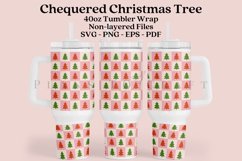 retro christmas tree 40oz quencher tumbler sublimation full wrap high resolution transparant background