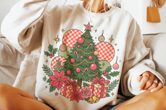 Christmas Tree PNG, Merry Christmas PNG, Holiday PNG, Retro Product Image 2
