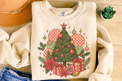 Christmas Tree PNG, Merry Christmas PNG, Holiday PNG, Retro Product Image 4