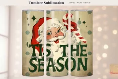 Retro Christmas Tumbler Sublimation  Retro Santa Tumbler 