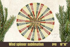Retro Christmas Wind spinner sublimation