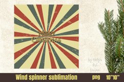 Retro Christmas Wind spinner sublimation