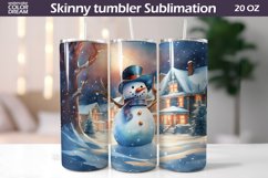 Snowman Tumbler Sublimation | Christmas Tumbler Wrap Product Image 1