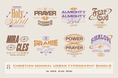 Retro Christian Urban Typography T-shirt Design Bundle Product Image 1