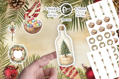 Retro Coastal Christmas Decor Sticker Product Image 1