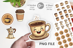 Sticker Retro Coffee Product Image 1