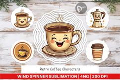 Wind Spinner Retro Coffee Product Image 1