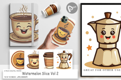 Digital Paper Retro Coffee Product Image 1