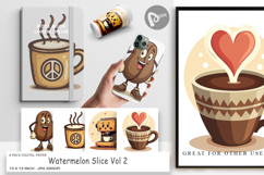 Digital Paper Retro Coffee Product Image 1