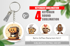 Keychain Retro Coffee Product Image 1