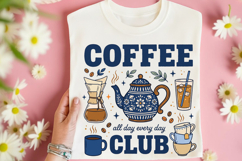 Retro Coffee Club Sublimation, Coffee PNG Product Image 2