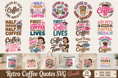 Retro Coffee Quotes SVG Bundle Product Image 1