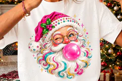 Retro Colorful Santa Claus Christmas PNG Product Image 3