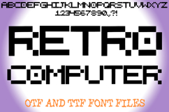 Retro Computer Lettering ABC Text Font OTF Illustration by Squeeb Creative