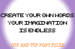 Retro Computer Lettering ABC Text Font OTF Illustration Product Image 4