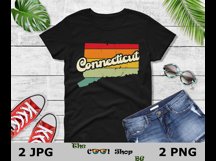 Retro Connecticut Vintage Sublimation Png,Connecticut Sunset Product Image 2