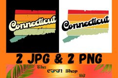 Retro Connecticut Vintage Sublimation Png,Connecticut Sunset Product Image 1