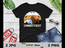 Retro Connecticut Vintage Sublimation Png,Connecticut Sunset Product Image 2