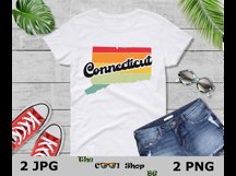 Retro Connecticut Vintage Sublimation Png,Connecticut Sunset Product Image 3