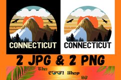 Retro Connecticut Vintage Sublimation Png,Connecticut Sunset Product Image 1