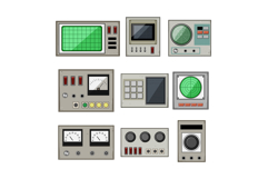 retro control panel set cartoon Product Image 1