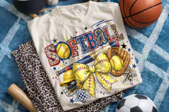 Retro Softball Coquette PNG, Game Day Softball PNG, Leopard Product Image 2