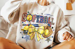 Retro Softball Coquette PNG, Game Day Softball PNG, Leopard Product Image 4