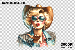 retro cowgirl sunglasses png, blonde cowgirl clipart sublimation, vintage cowgirl png design, western retro fashion clipart, girly cowgirl sublimation design, rustic retro cowgirl png file, country girl sunglasses png, trendy western cowgirl printable, re