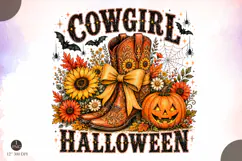Retro Cowgirl Halloween Png,Fall Spooky Boots Png Product Image 1