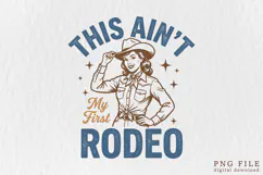 Retro Cowgirl PNG Designs | 15 Western Sublimation Designs Product Image 2