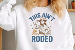 Retro Cowgirl Not My First Rodeo Design Product Image 2