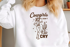 Retro Cowgirls Don't Cry Western Design Product Image 2