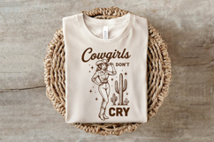 Retro Cowgirls Don't Cry Western Design Product Image 3