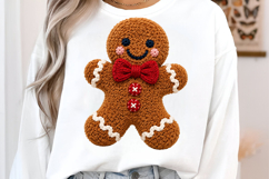 Retro Crochet Gingerbread Man PNG Product Image 2