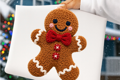 Retro Crochet Gingerbread Man PNG Product Image 4