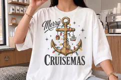Retro Cruise Christmas PNG, Nautical Anchor Holiday Graphic Product Image 2