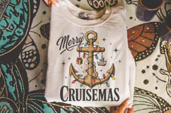 Retro Cruise Christmas PNG, Nautical Anchor Holiday Graphic Product Image 3