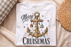 Retro Cruise Christmas PNG, Nautical Anchor Holiday Graphic Product Image 4