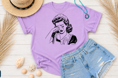 Retro Crying Woman Sad Comic Girl PNG Product Image 2
