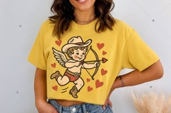 Retro Cupid Bow PNG, Retro Valentine Png, Baby Cupid Png Product Image 4