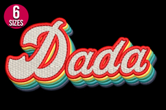Retro Dada Text Machine Embroidery Design Product Image 2