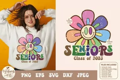 Retro daisy seniors class of 2023 svg png sublimation Product Image 1
