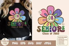 Retro daisy seniors class of 2023 svg png sublimation Product Image 2