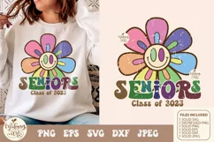 Retro daisy seniors class of 2023 svg png sublimation Product Image 3