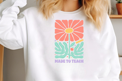 Retro Daisy Teacher Sublimation Product Image 2
