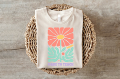 Retro Daisy Teacher Sublimation Product Image 3