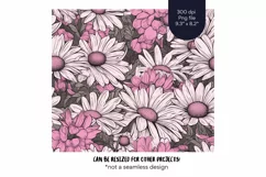 Retro Daisy Tumbler Wrap  Pink Flower Tumbler Sublimation