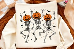 Retro Dancing Skeleton PNG, Halloween Pumpkin Head Png Product Image 2