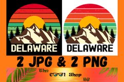 Retro Delaware Vintage Sublimation Png, Delaware Sunset Png Product Image 1