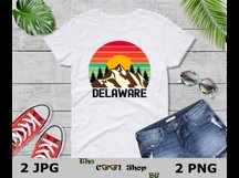 Retro Delaware Vintage Sublimation Png, Delaware Sunset Png Product Image 3